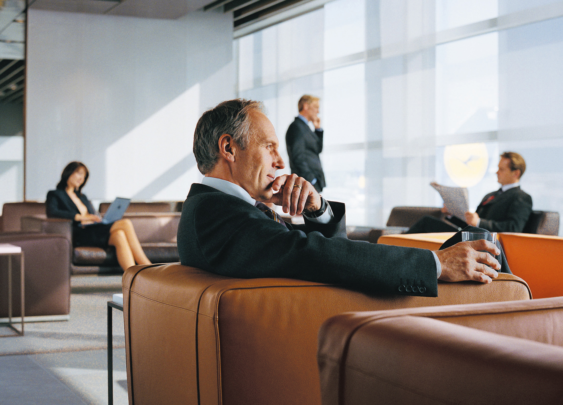 The Club Area in Lufthansa's new First Class Terminal.