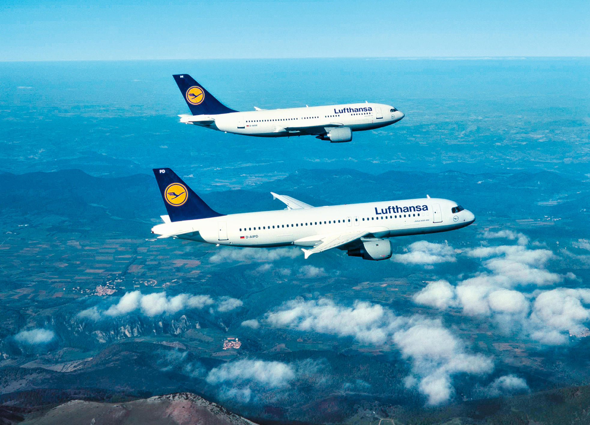 European aircraft that embody the 1980s:  the Airbus A310 and - making its debut - the Airbus A320.