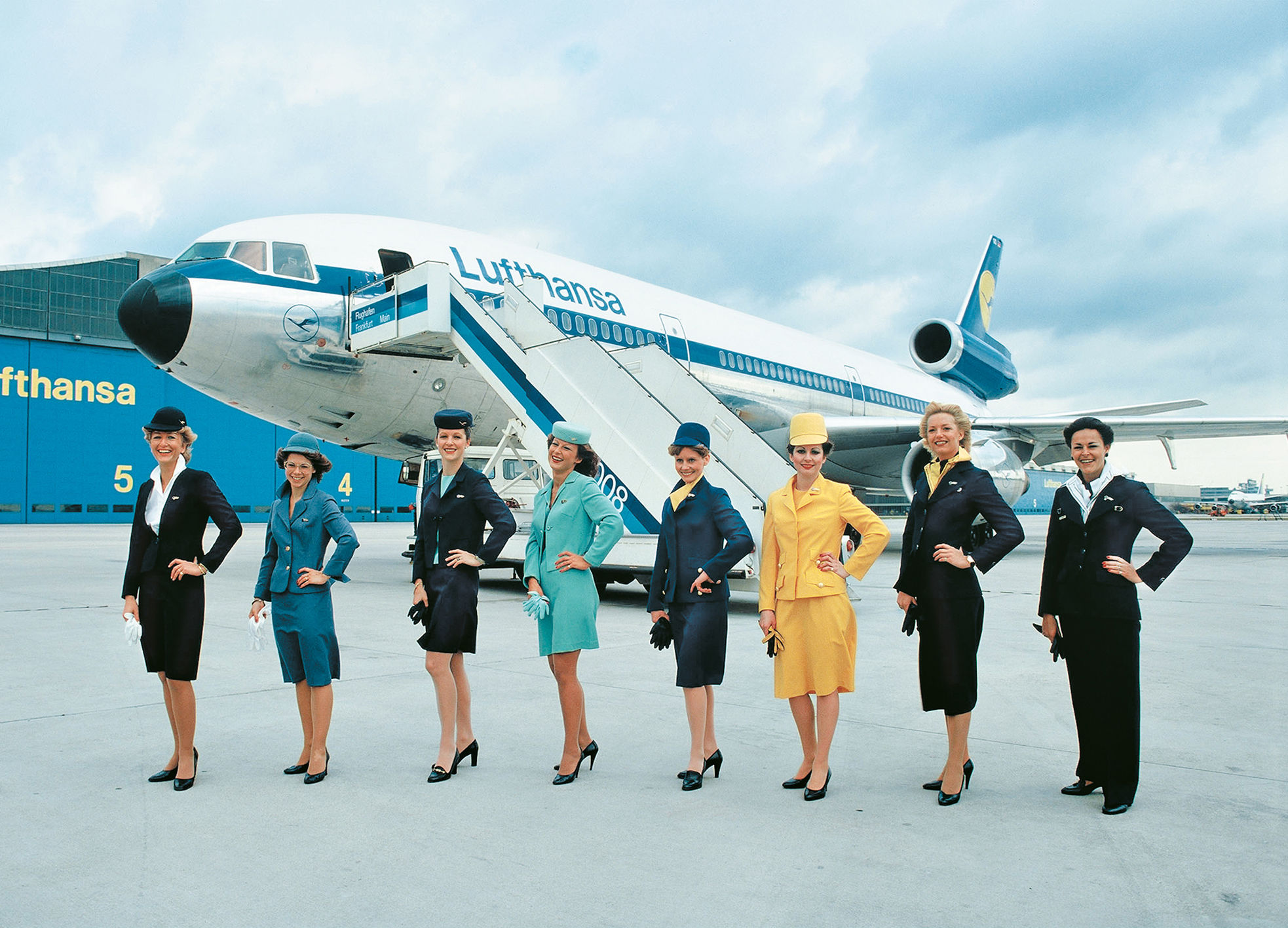 Reflecting the constant change of fashion: Lufthansa uniforms since 1955.