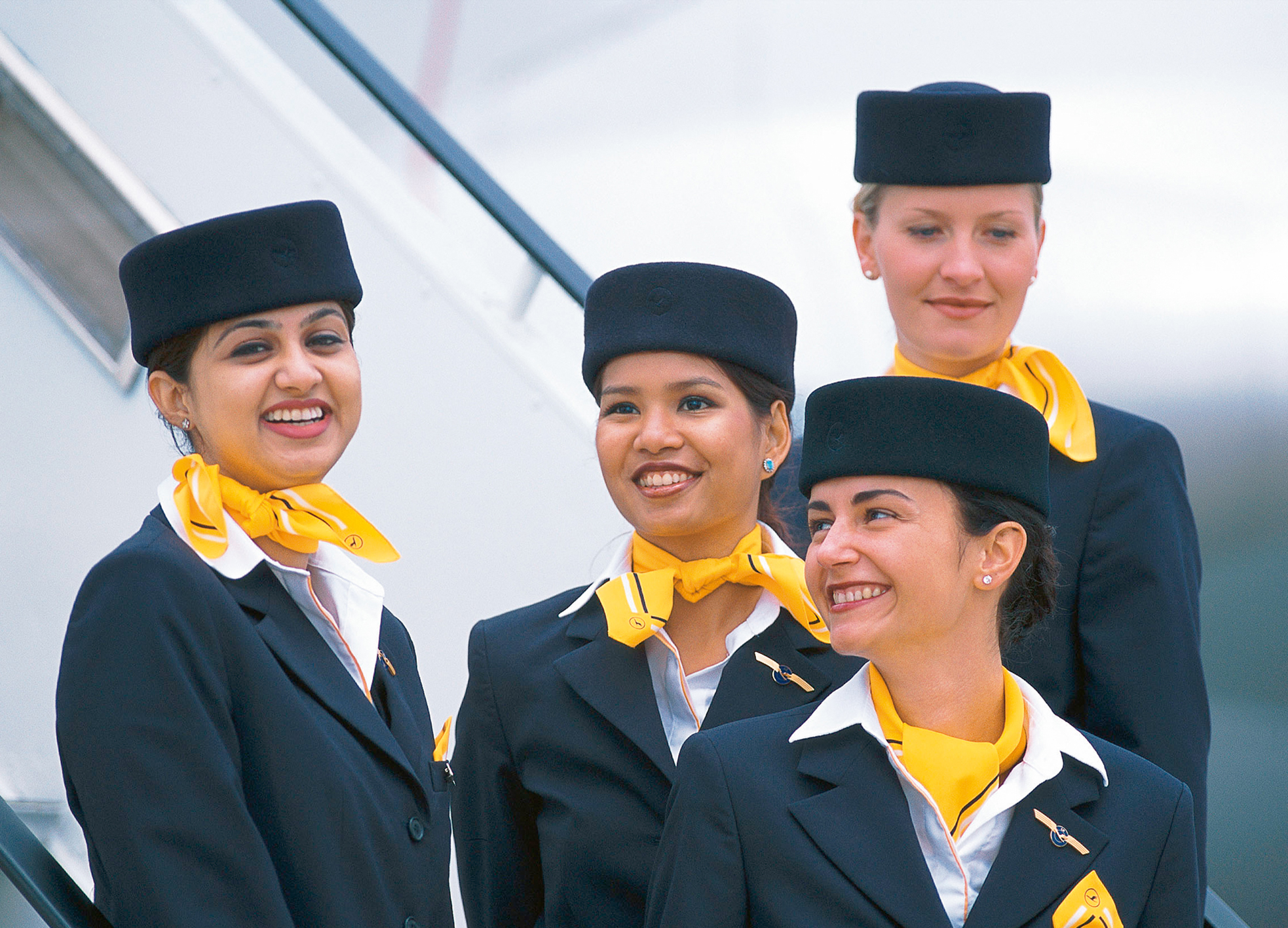 Around the world, people from about 150 countries work for Lufthansa.