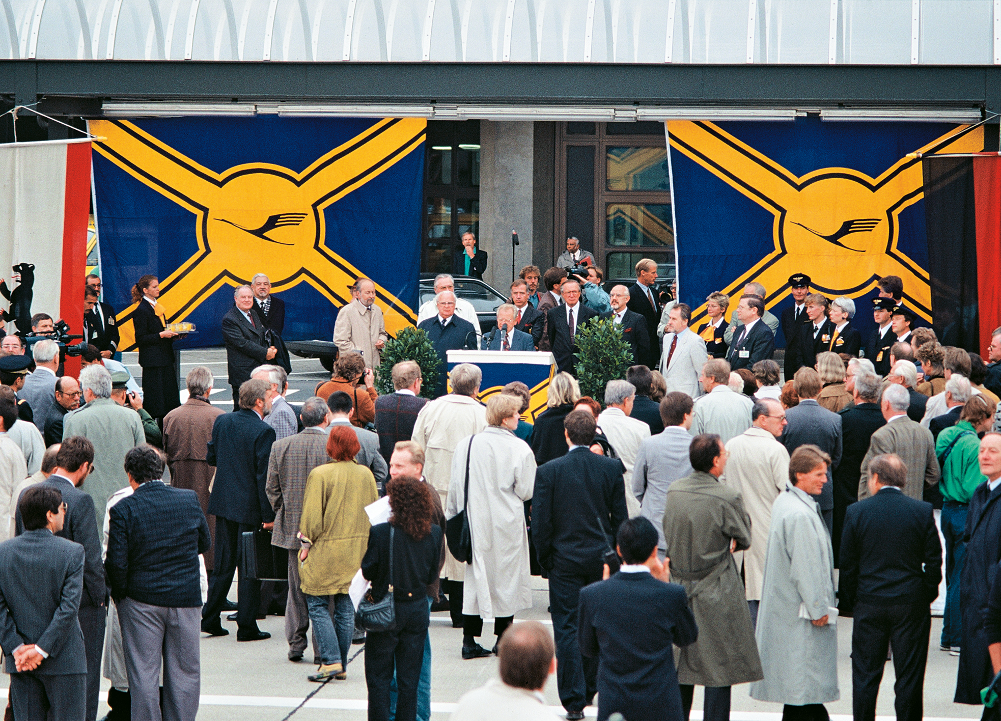 Members of Parliament traveled to Berlin on special Lufthansa flights to participate in the festivities marking German unity on October 3, 1990.