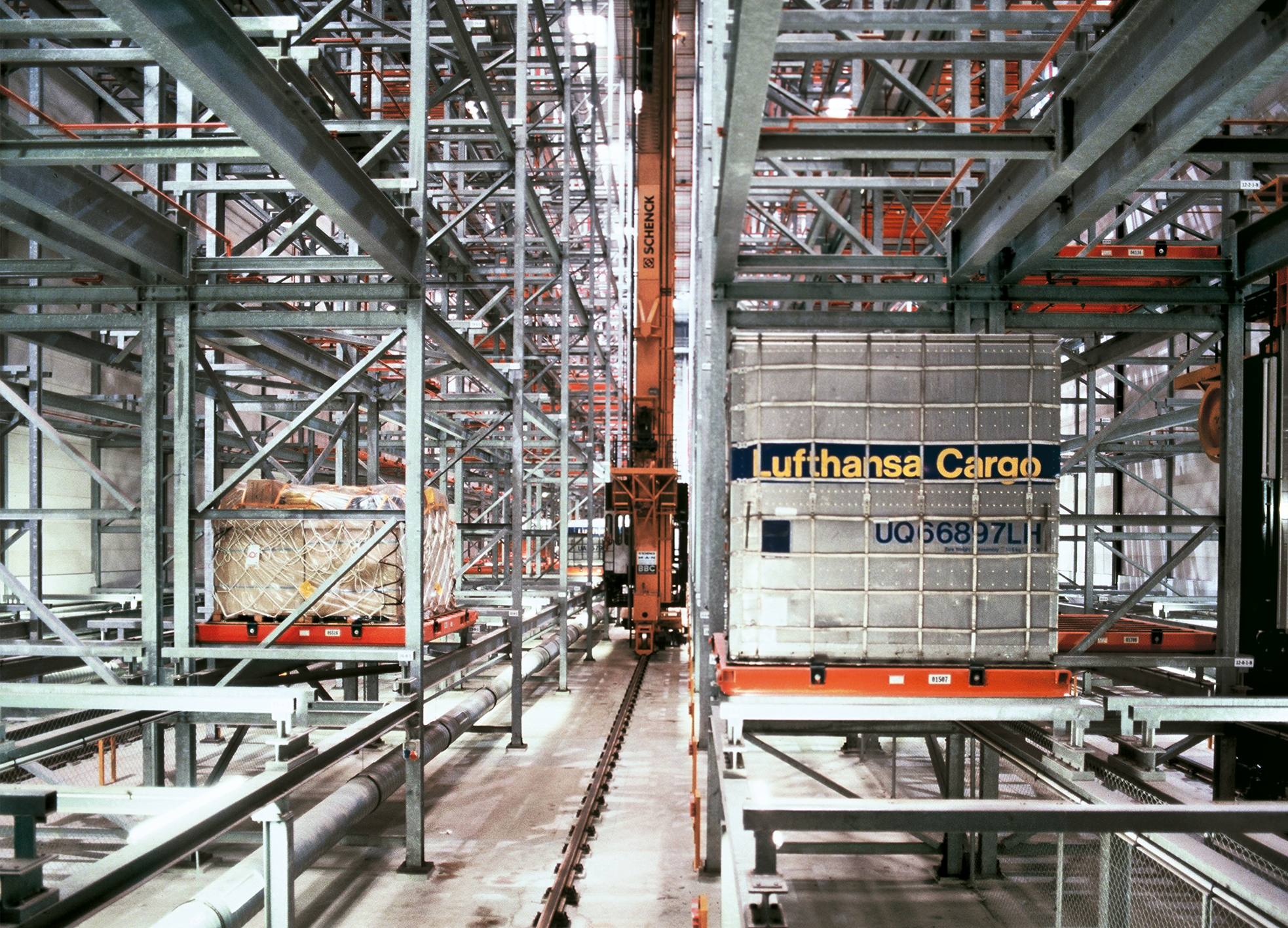The LCC's state-of-the-art warehouse, equipped with vertical racks.